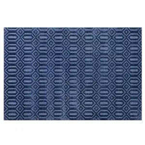 Viscose Rug 140 x 200 cm Navy Blue ADATEPE