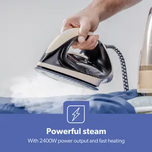 Geepas 2400W Steam Generator Iron 1.2L Detachable Tank Ceramic Soleplate 5 Bar