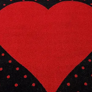 Red and Black Heart Kids Rug - Bambi