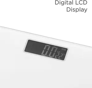 BLACK+DECKER BXBS0001GB Digital Bathroom Scale, Tempered Glass, White