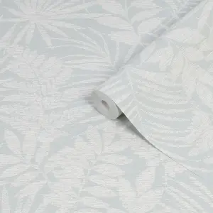 Superfresco Easy Fern Duck egg Leaves Smooth Wallpaper