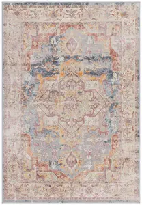 Traditional Persian Bordered Abstract Floral Easy to clean Rug for Dining Room-160cm X 230cm