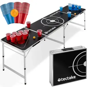 Drink Pong Table - foldable, height-adjustable, includes cups