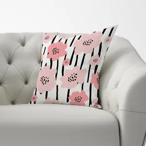 Pastel Pink Flowers Cushions 60cm x 60cm