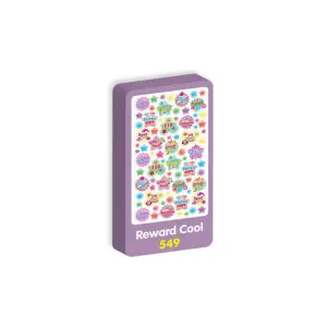 Purple Peach Cool Reward Stickers (Pack of 12) Multicoloured (One Size)