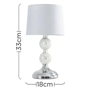 Korbin Metal Table Lamp Grey / No Bulb