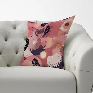 Abstract Red Pink Pattern Cushions 60cm x 60cm