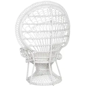 Peacock Chair EMMANUELLE Rattan White