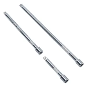 1/4" Drive Extension Bar Set 3" (75mm), 6" (150mm) & 9" (225mm) 3pc