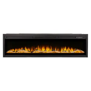 Focal Point Sasanoa 1.5kW Matt Black Electric Fire (H)455mm (W)1548mm (D)152mm