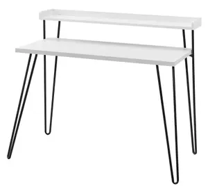 Haven Retro Desk with Riser in White