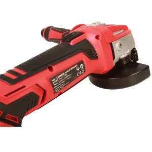 Excel 18V Cordless Angle Grinder 115mm with 2 x 2.0Ah Battery & Charger EXL278