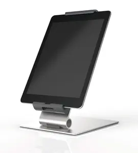 Durable Aluminium Foldable Tablet Holder iPad Desk Stand - Lockable & Rotatable