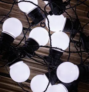 Set of 10 Indoor Outdoor Connectable Party Festoon Lights with Cool White LEDs