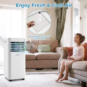 Costway 9000 BTU 3-in-1 Portable Air Conditioner Air Cooler w/ Fan & Dehumidifier Mode