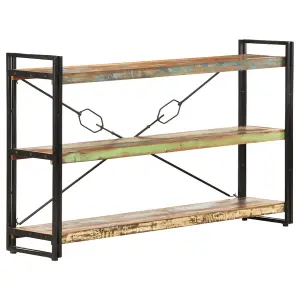 Berkfield 3-Tier Bookcase 140x30x80 cm Solid Reclaimed Wood