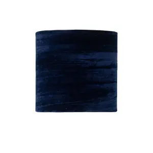 First Choice Lighting Navy Blue Crushed Velvet 15.5cm Table Lamp Shade