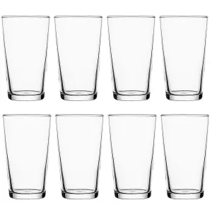 Queensway Home & Dining 570ml Tempered Pint Glass  Beverages Drinking Pub Bar Glasses Set of 8