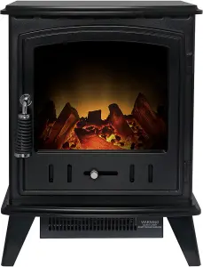 Adam Aviemore Electric Stove in Textured Black