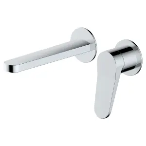 RAK Petit Polished Chrome Wall Mounted Lever Basin Sink Tap