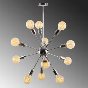 Luminosa Model 31 Deco 10-light Sputnik Sphere Chrome Chandelier