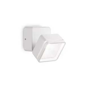 Luminosa Omega Square Single Spotlight White IP54 4000K