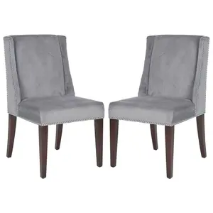 Philllip Solid Birch Upholstered Dining Chair (Set of 2) Mushroom Taupe