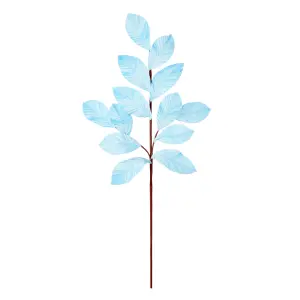 Premier Decorations Limited Blue Velvet Leaf Stem