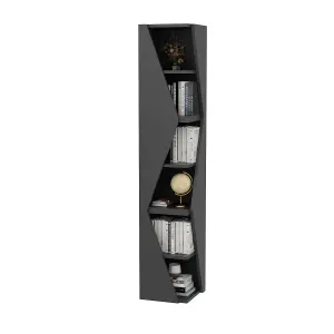 Decorotika Arrow 6-tier Corner Bookcase, Bookshelf, Shelving Unit