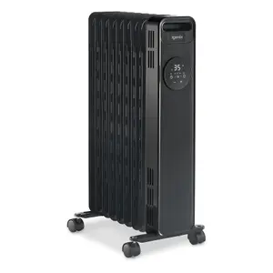 Igenix IG2621BL Digital Oil Filled Radiator, Black (Pack of 2)