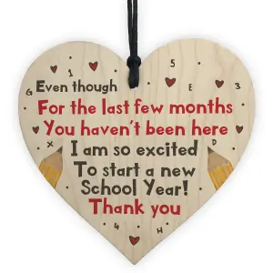 Red Ocean Wooden Heart Gift For Teacher Back To School Gifts Teacher Assistant Thank You Gifts Quarantine Lockdown Gifts