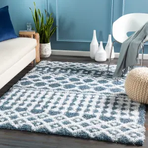 NOUR Boho Shaggy Area Rug 130 x 170 cm