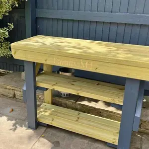 MG Timber Products: Indoor/Outdoor Wooden Workbench / Potting Table / BBQ Table / Pizza Oven Table / Garden Table, 7FT Workbench