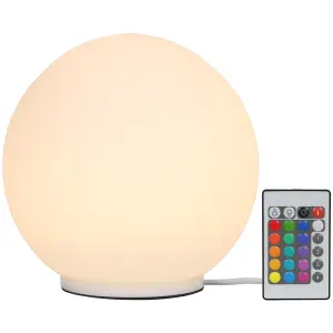 GoodHome Baoule Ball Round White Table light