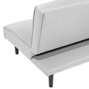 Beliani Retro Sofa Bed VISBY Light Grey