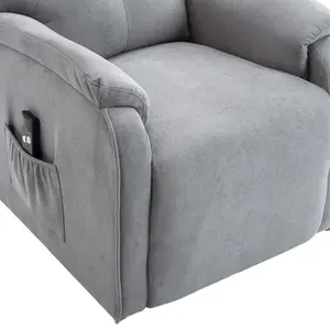 Charlbury Fabric Rise Recliner Armchair Electric Lift Chair (Grey)