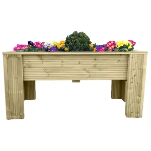 Premium Raised Planter Ruby Elevated Wooden Garden Box for Flowers & Herbs