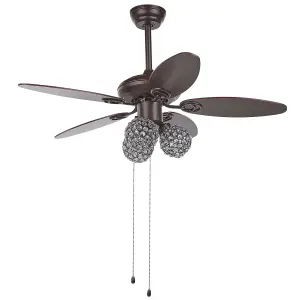 Ceiling Fan with Light Brown HEILONG