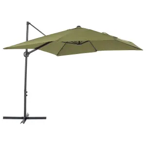 Cantilever Parasol 2.45 x 2.45 m Green MONZA II