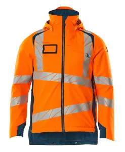 Mascot Accelerate Safe Lightweight Winter Jacket with CLIMascot - Hi-Vis Orange/Dark Petroleum   (XXXX Large)