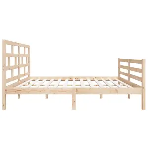 Berkfield Bed Frame Solid Wood 140x200 cm 4FT6 Double