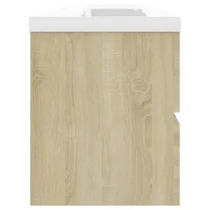 Berkfield Sink Cabinet with Built-in Basin Sonoma Oak Engineered Wood