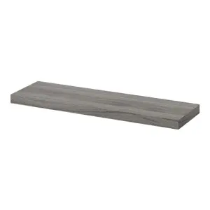 GoodHome Cusko Grey oak effect Rectangular Floating shelf (L)80cm x (D)23.5cm