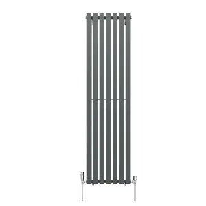 Right Radiators 1800x480 mm Vertical Double D Shape Flat Panel Designer Radiator Anthracite