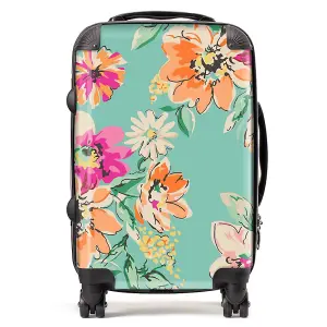 Bright Flower Sketch Suitcase - Cabin