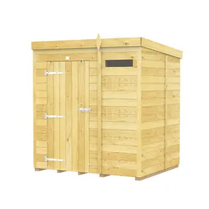 DIY Sheds 6x5 Pent Security Shed - Single Door