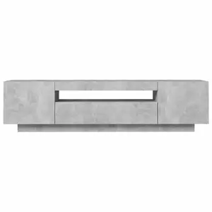 Berkfield TV Cabinet with LED Lights Concrete Grey 160x35x40 cm