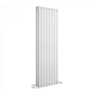 Right Radiators 1600x545 mm Double Vertical Round Column Style Designer Radiator Heated Rads White