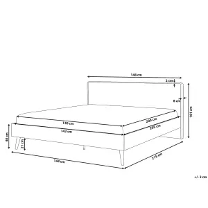 EU Double Size Bed Light Wood SERRIS