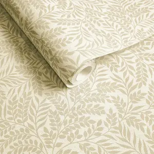 Beige Mini Leaf Holden Wallpaper Natural Floral Branch Tree Cream Contemporary